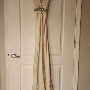 **SOLD** Nicole Miller ivory sleeveless long dress